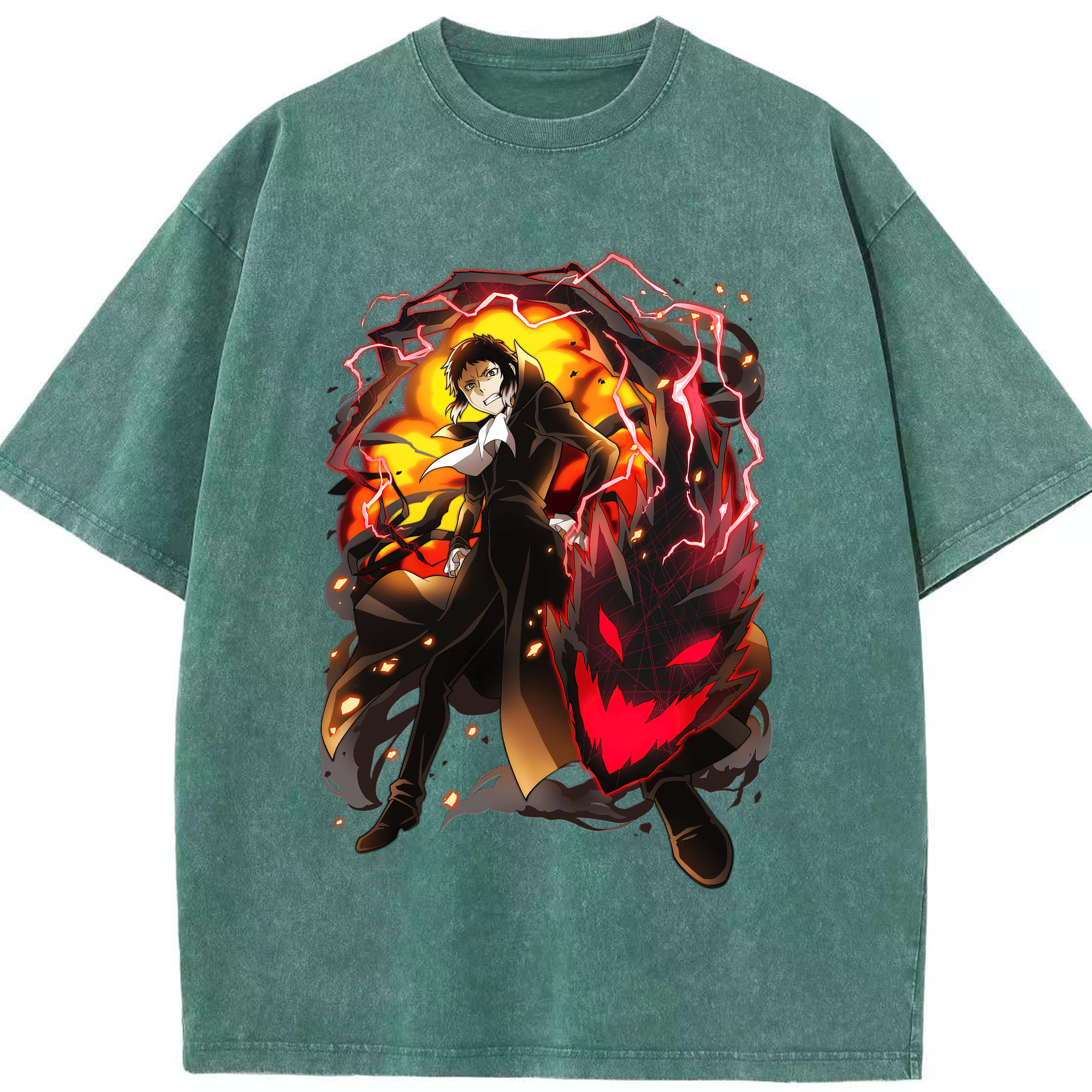 （画像用） 文豪ストレイドッグス Bungo Stray Dogs 綿100% ヴィンテージ風 半袖Tシャツ（フロントプリント）